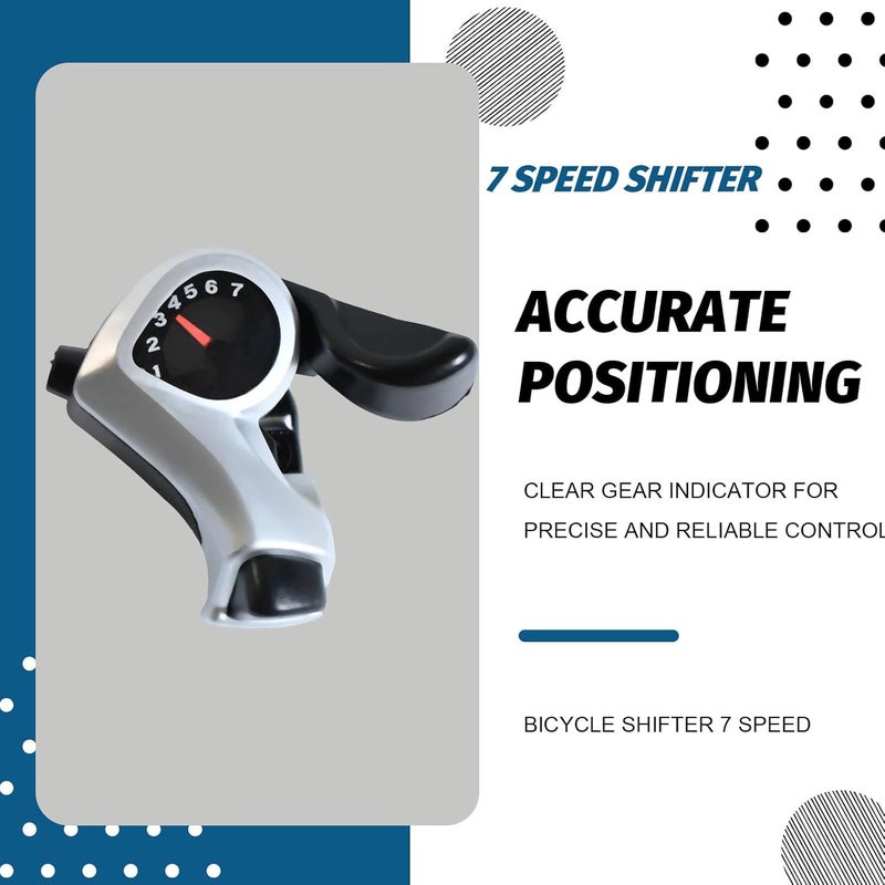 Fredertent TX50-7 Speed Shifter, Bike Gear Shifter 7 Speed Right Thumb Gear Shift Lever Bicycle Thumb Shifter for Mountain City Hybrid Electric Cruiser and Kids Bikes - Image 4